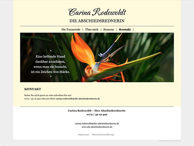 Carina Rodewoldt – Ihre Abschiedsrednerin  – Freie Abschiedsrednerin und Trauerrednerin