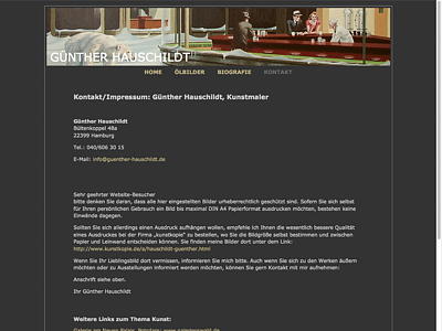Günther Hauschildt – Kunstmaler – Realistische Malerei – Gegenständliche Kunst